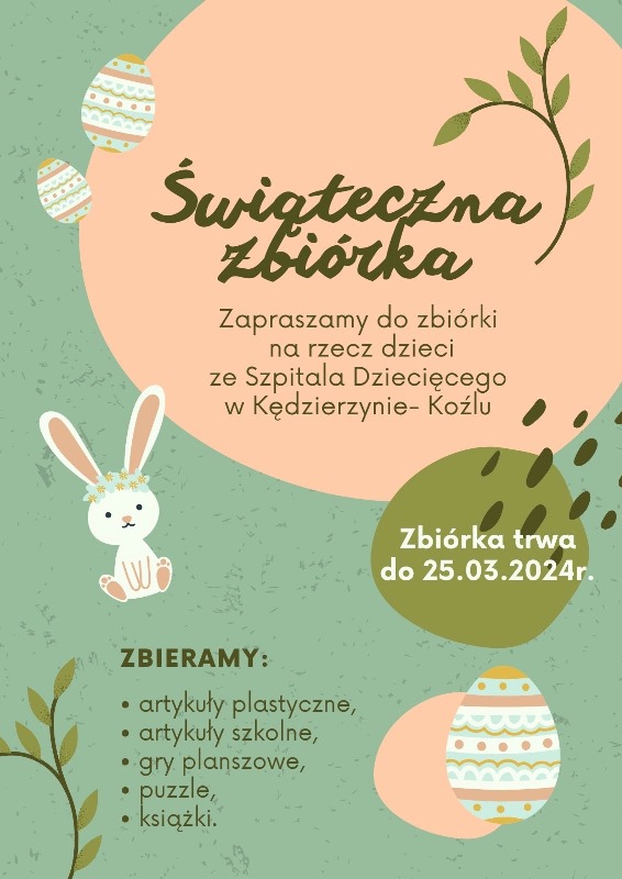 Plakat świątecznej zbiórki prowadzonej przez Samorząd Uczniowski - tekst z obrazka w rozwinięciu artykułu.